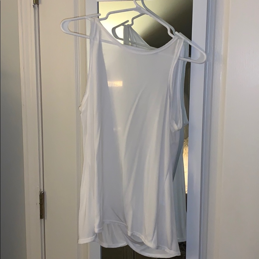 White draped/open back tank!